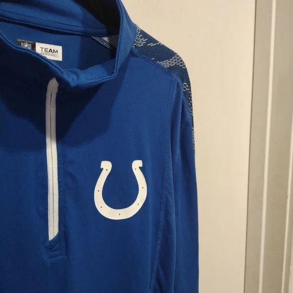 NFL Indianapolis Colts Football Fan 1/4 Zip Pullover Jacket Men's Sz M-Zubaz - Picture 3 of 6